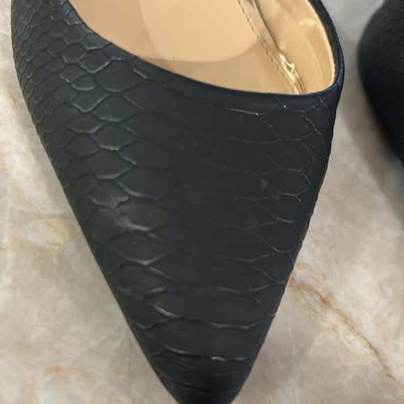 Black textured pumps 3 inch heel - Picture 4 of 8